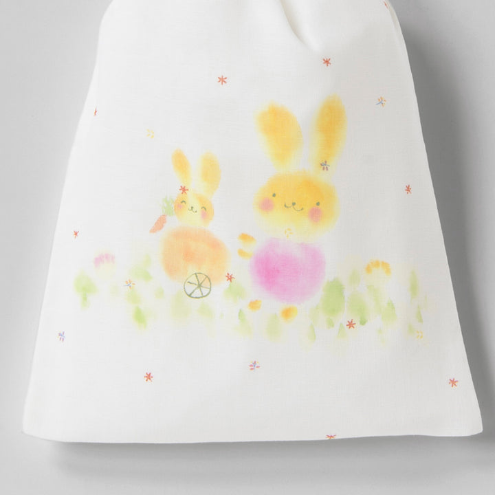 bag hand drawn rabbit parent and child 