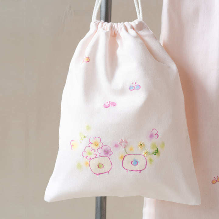 Hand-painted &amp; embroidered bag Hanadensha 