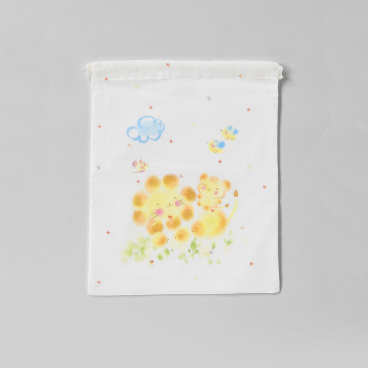 bag hand drawn lion parent and child 