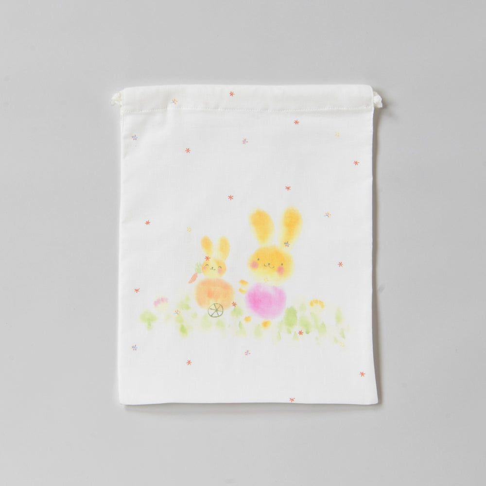 bag hand drawn rabbit parent and child 