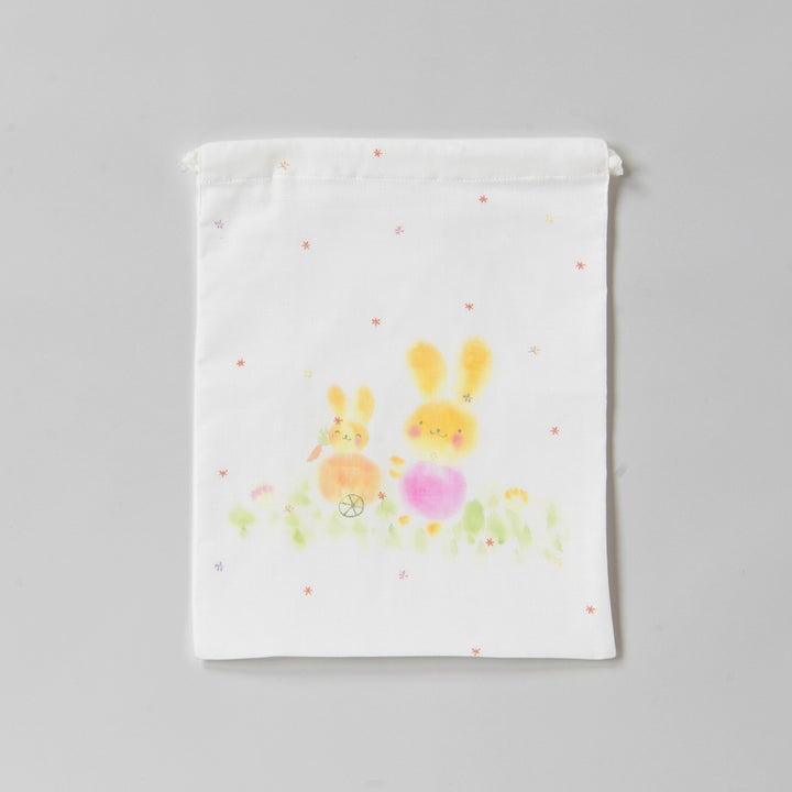 bag hand drawn rabbit parent and child 