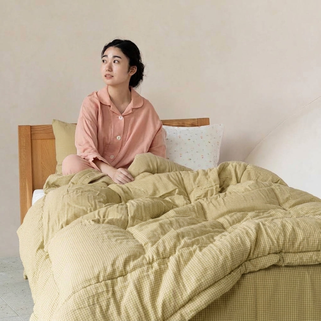 Thin cotton futon Heart cherry 