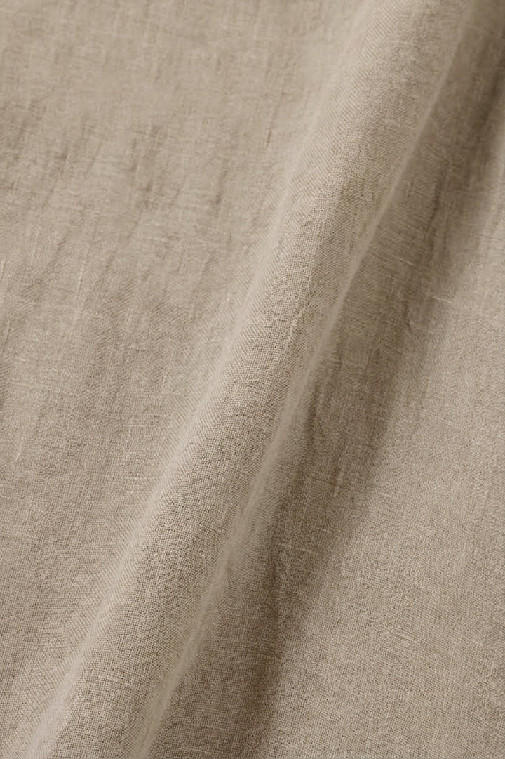 ロングカーディガン<br>麻<br>生成