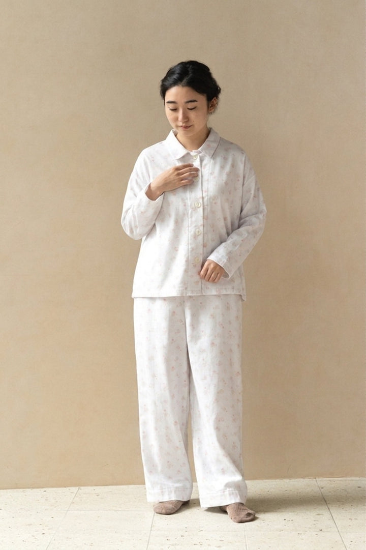 Warm gauze pajamas ladies floret 