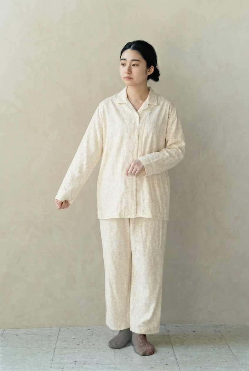 あたたかいガーゼパジャマ　レディス<br>おはな