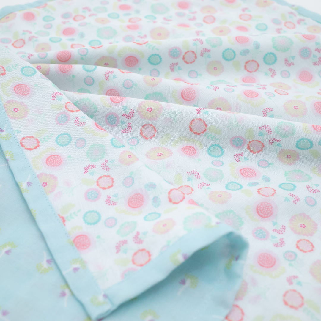 ガーゼブランケット＆ハンカチ<Br>花