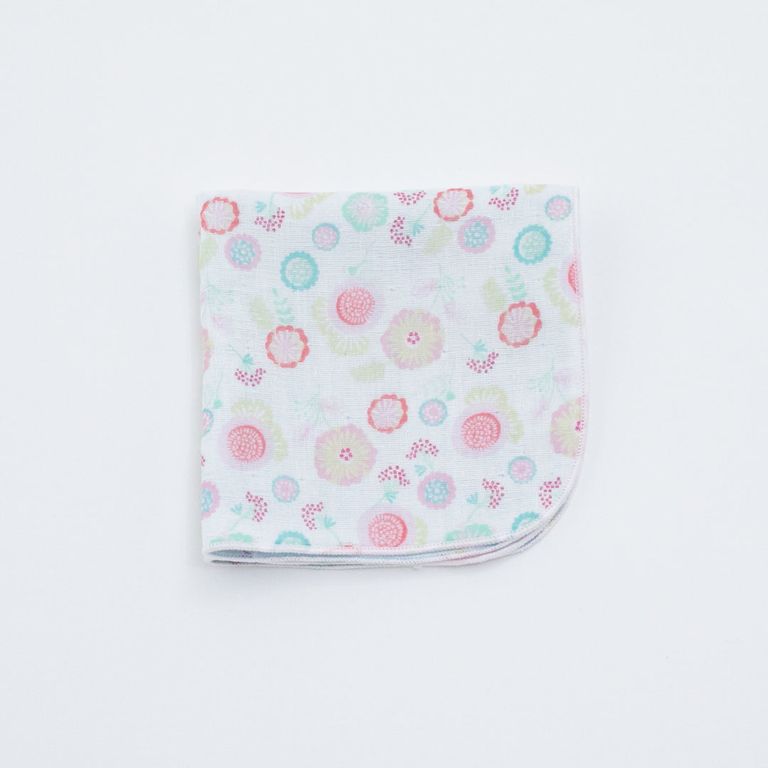 ガーゼブランケット＆ハンカチ<Br>花