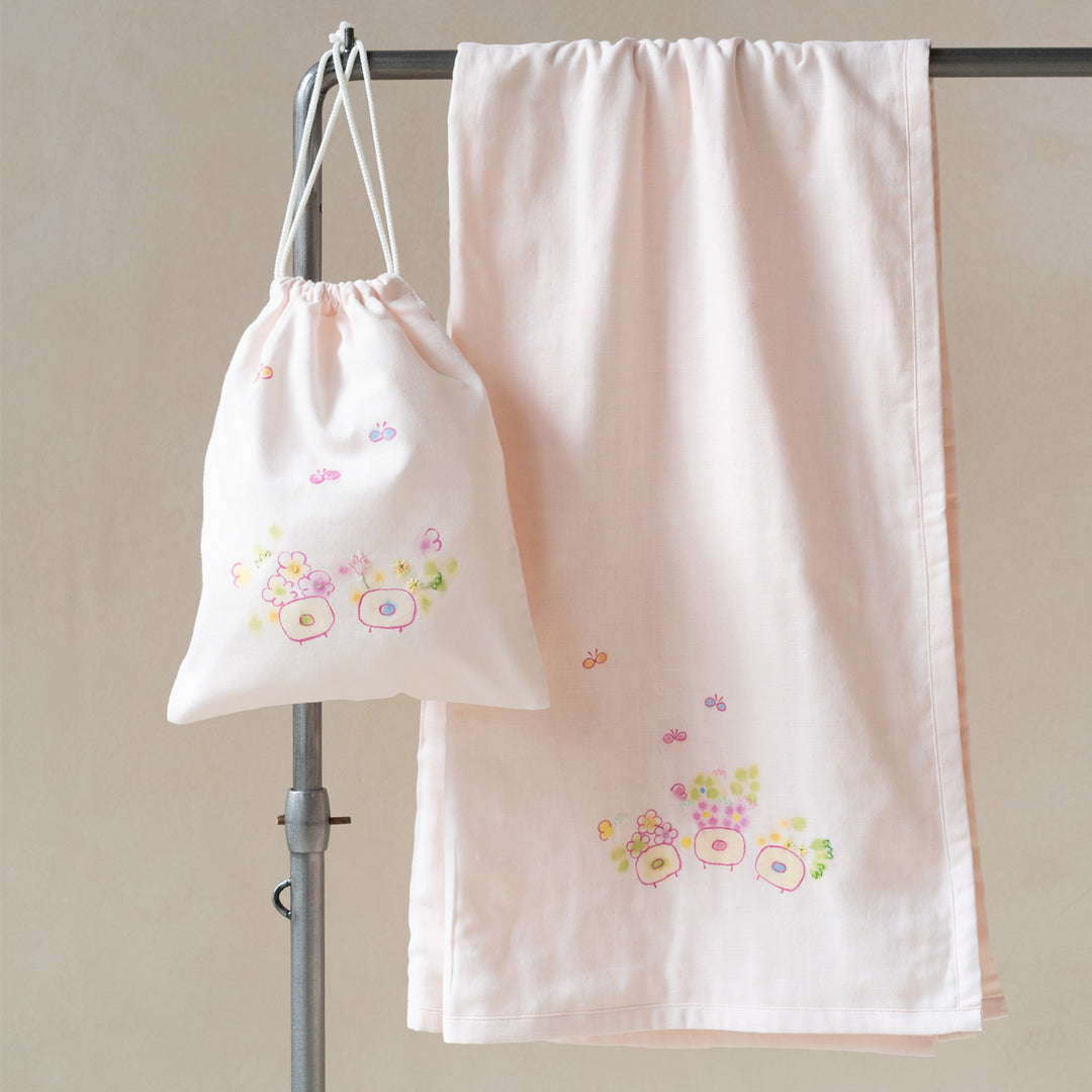 Hand-painted &amp; embroidered bag Hanadensha 