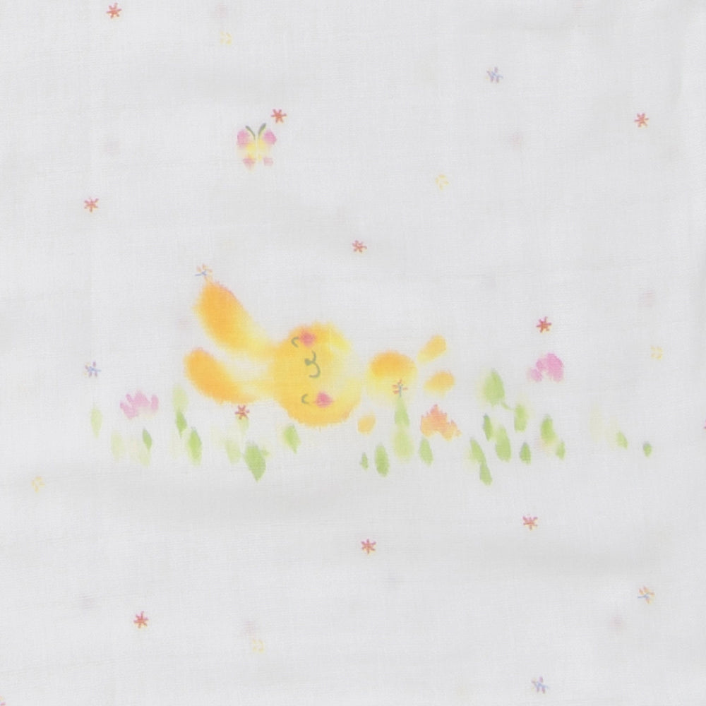 ガーゼブランケット<br>手描うさぎ親子