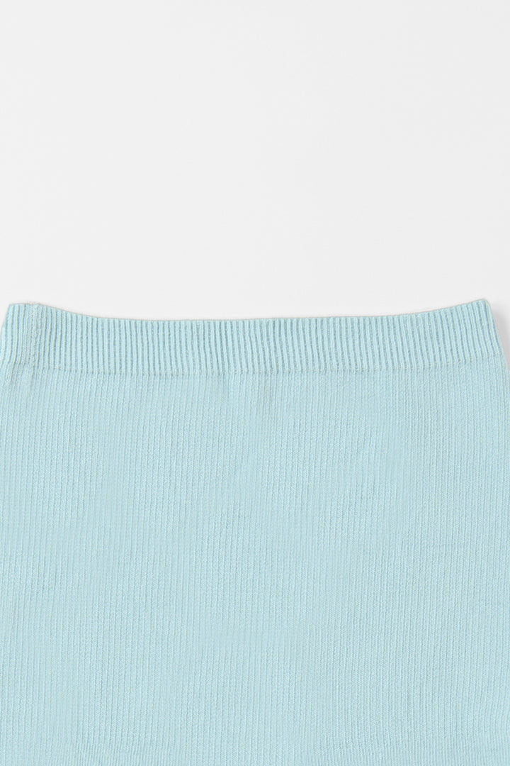 ニットパンツ<br>水色