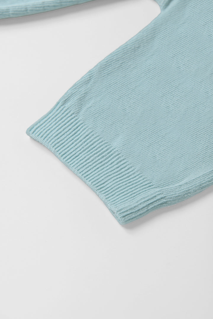 ニットパンツ<br>水色