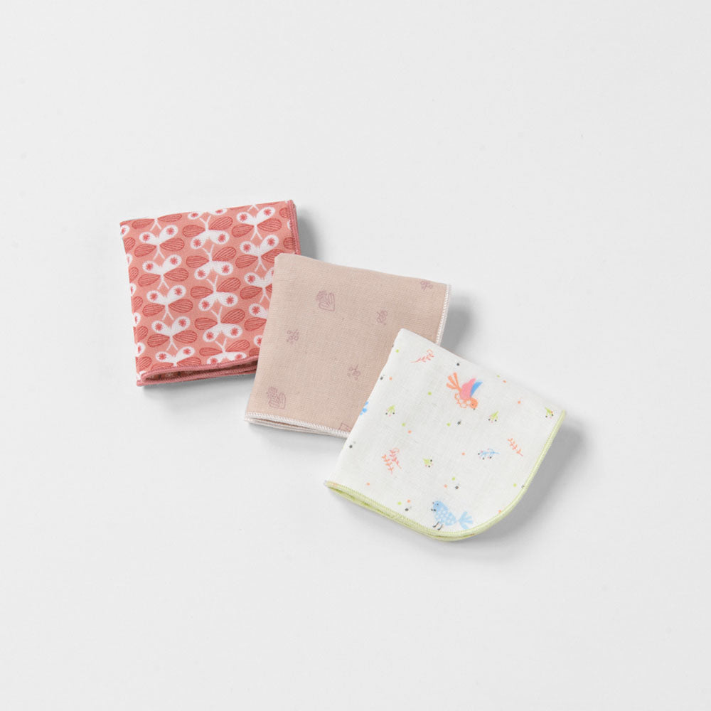 ガーゼポケットハンカチ3枚