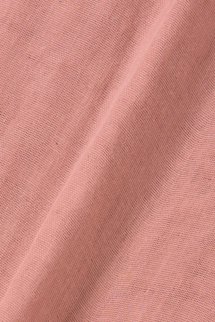 あたたかいブラウス<br>綿ワッシャー　ピンク