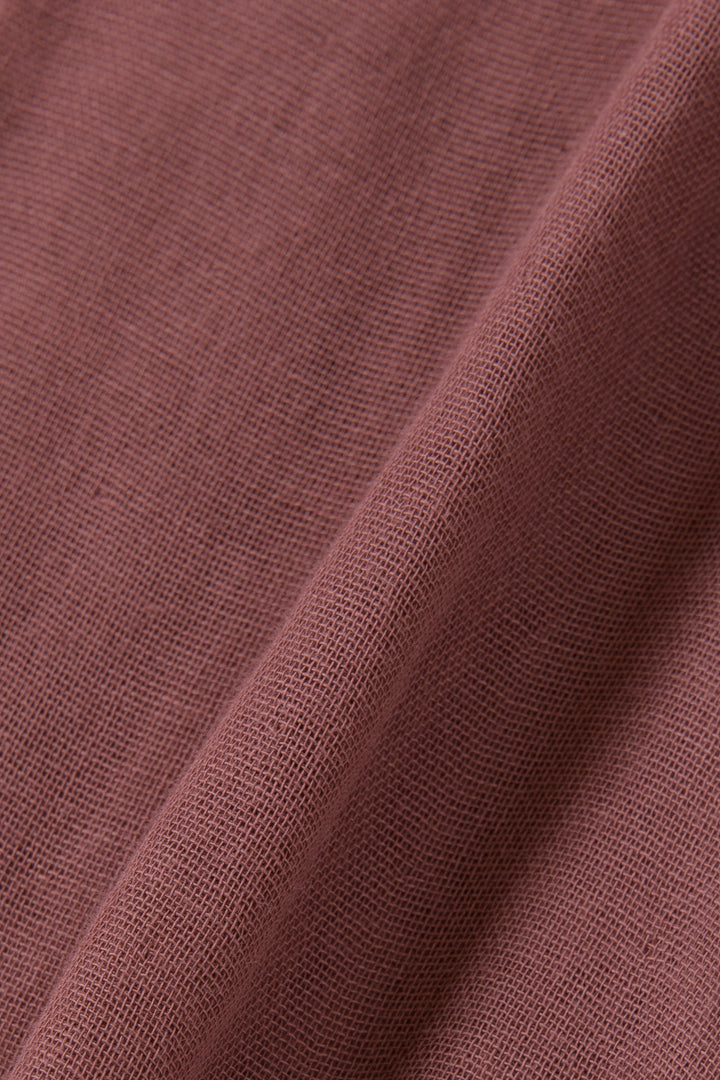 あたたかいガーゼパジャマ<br>メンズ<br>綿ワッシャー　ブラウン