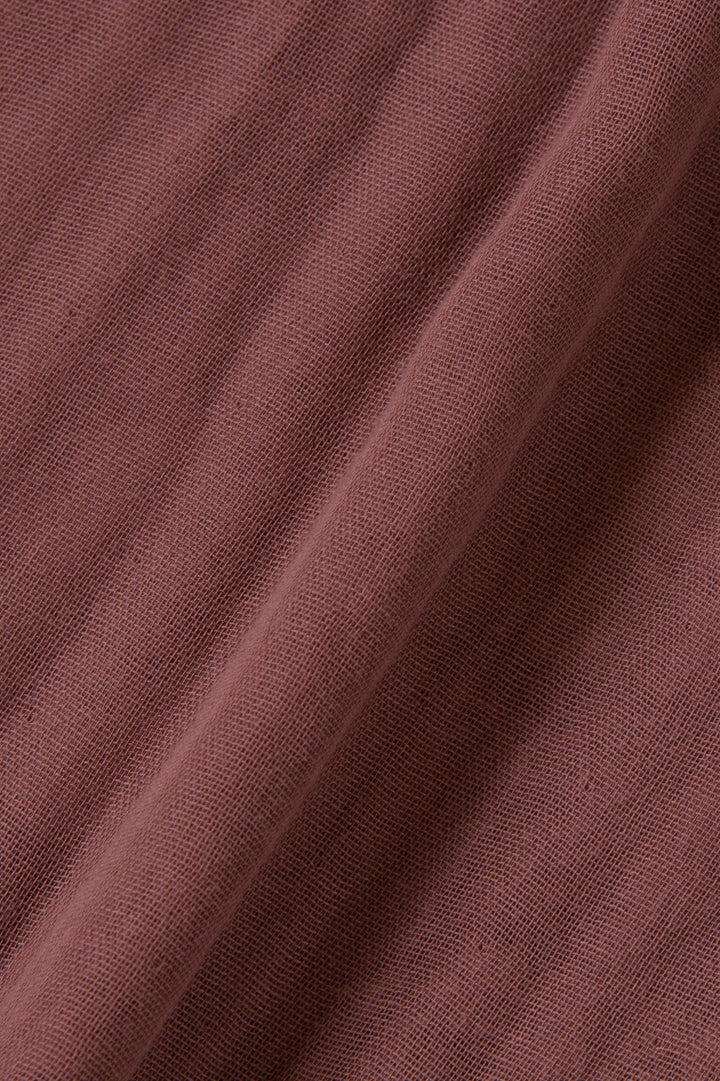 あたたかいパーカー<br>綿ワッシャー　ブラウン