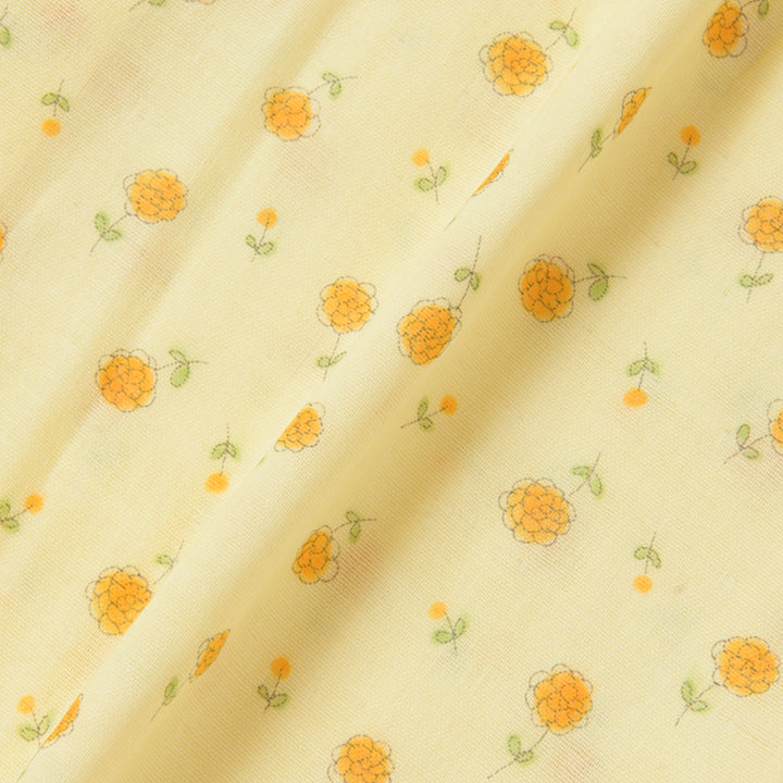 ガーゼパジャマ<br>黄色花　150cm