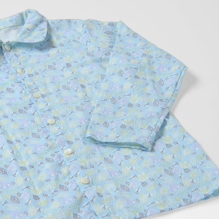 ガーゼパジャマ<br>葉っぱ　150cm