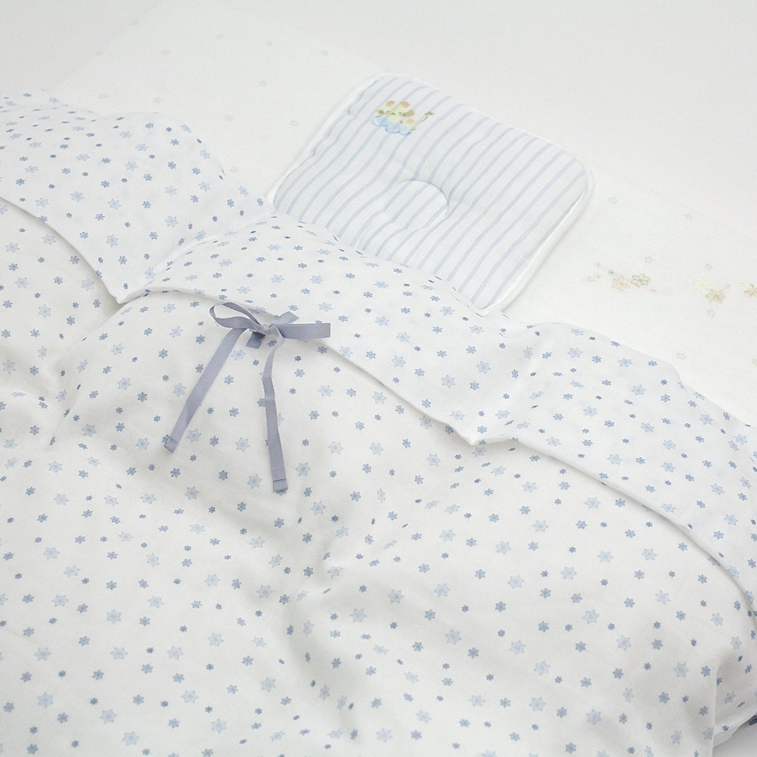 ベビーボックスシーツ<br>手刺繍　小紋