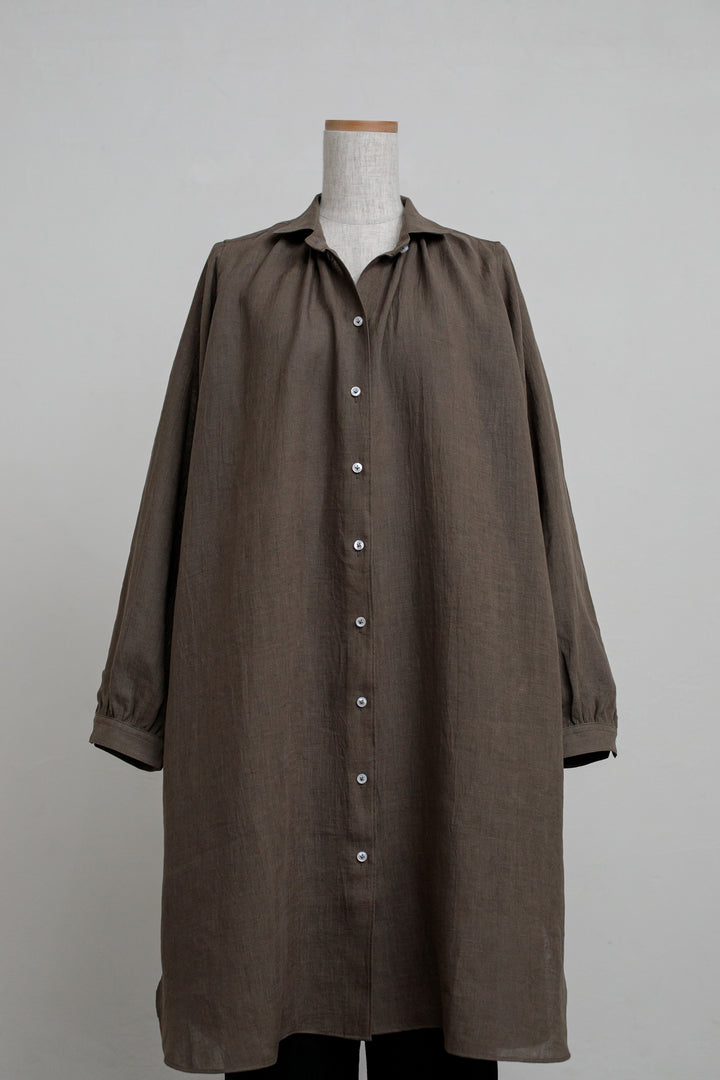 long blouse linen khaki 
