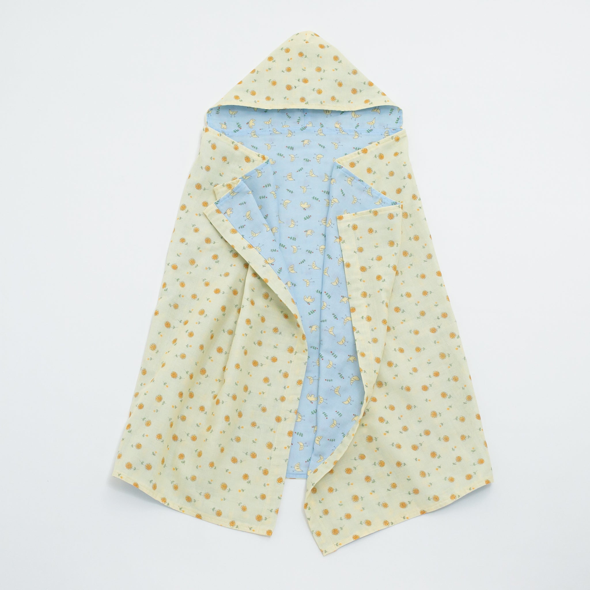 蛍光イエロー フード付きオーバーサイズウェア　タオル　着替え用 蛍光イエロー フード付きオーバーサイズウェア タオル 着替え用