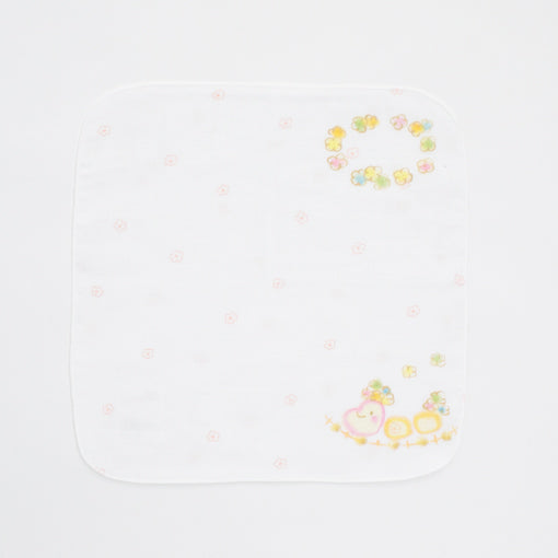 ガーゼハンカチ　手描汽車さん