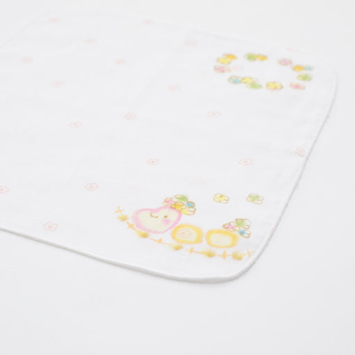 ガーゼハンカチ　手描汽車さん