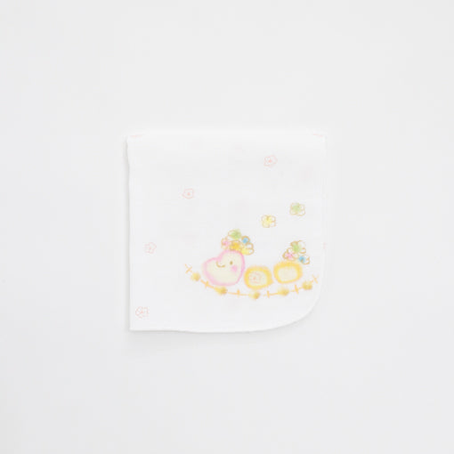 ガーゼハンカチ　手描汽車さん