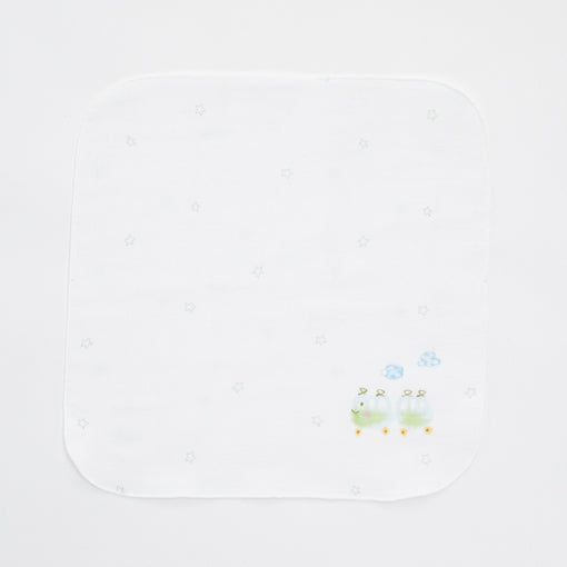 ガーゼハンカチ　手描電車