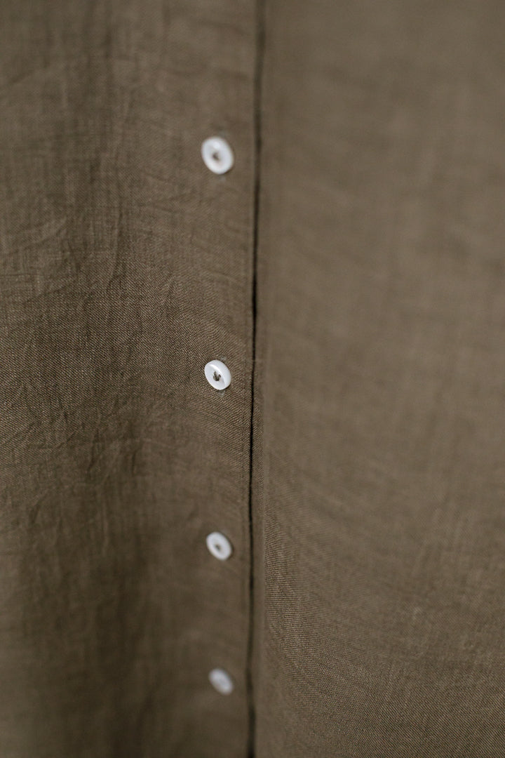 long blouse linen khaki 