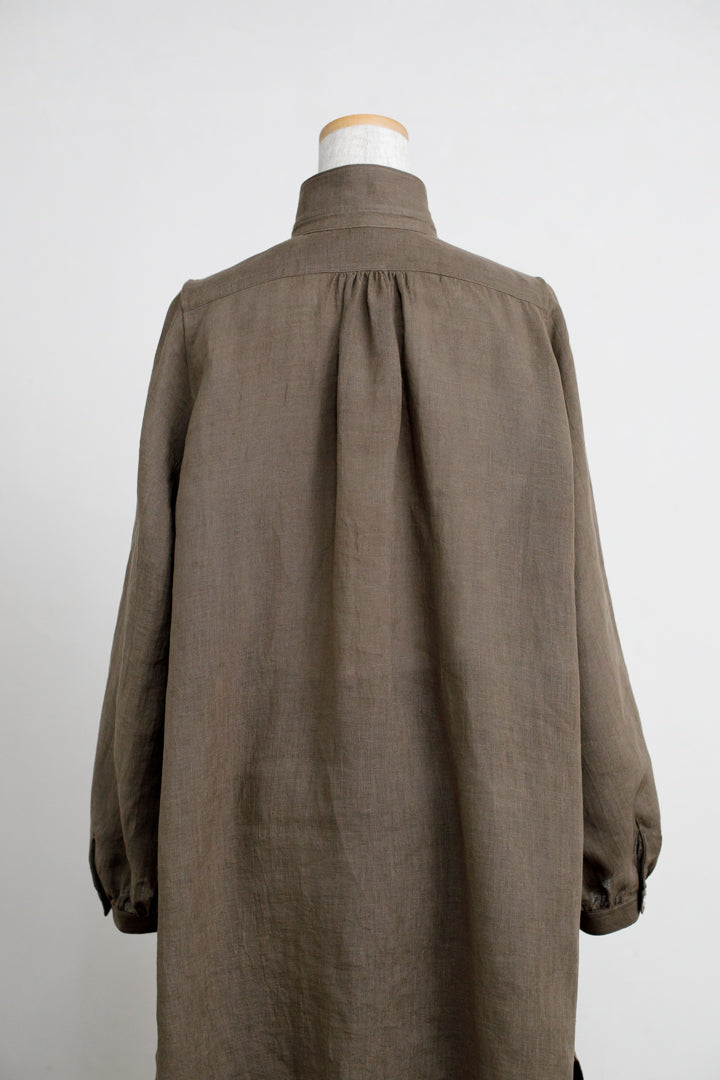 long blouse linen khaki 