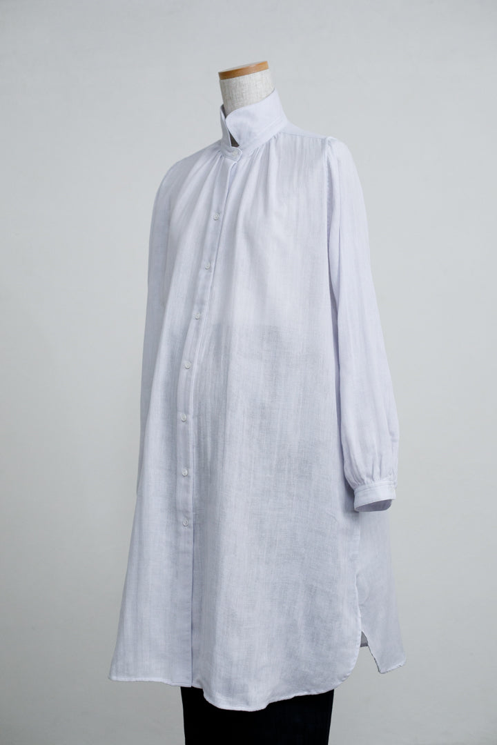 ロングブラウス<br>ニュアンスブルー