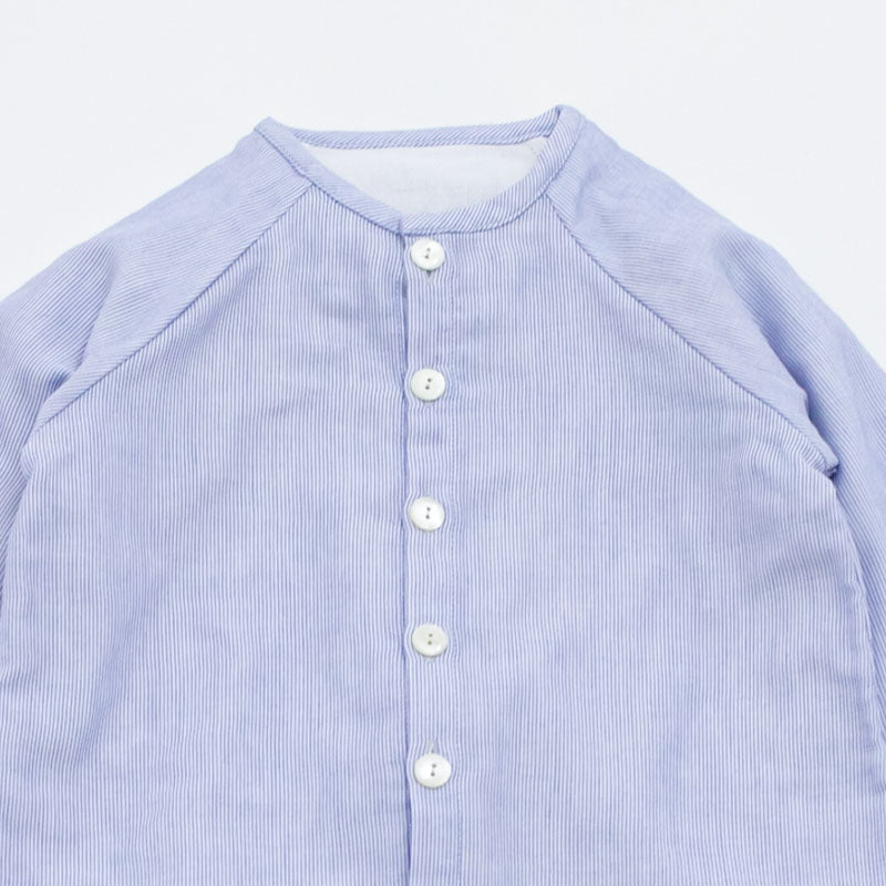 あたたかいガーゼパジャマ<br>ブルーストライプ<br>80-140㎝