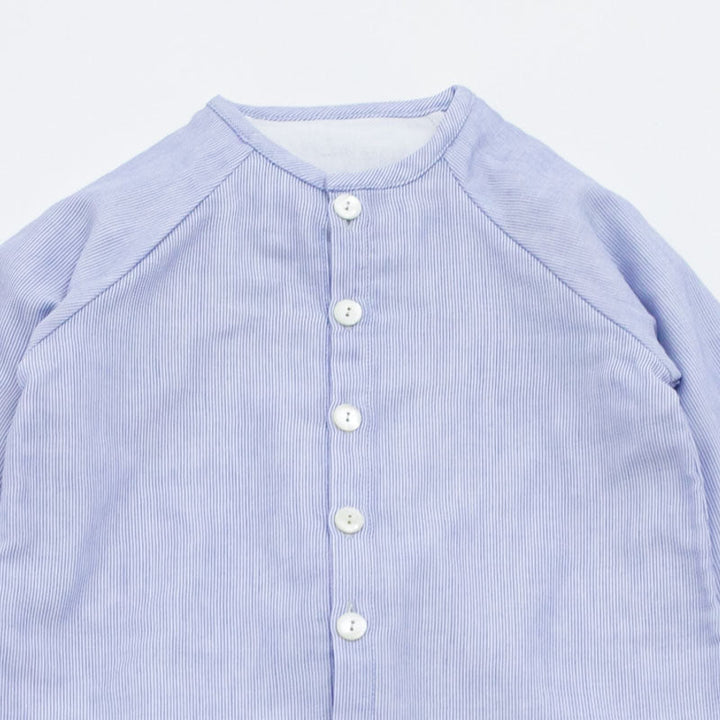 あたたかいガーゼパジャマ<br>ブルーストライプ<br>80-140㎝