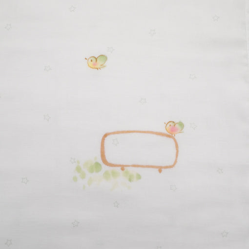 ガーゼブランケット　手描汽車くん