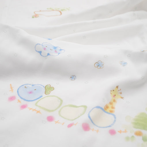 ガーゼブランケット　手描汽車くん