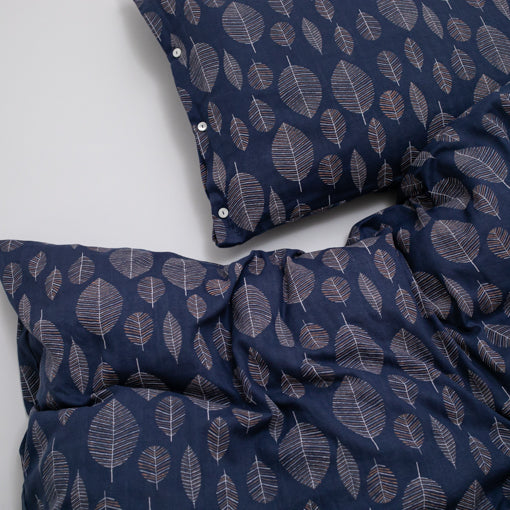 Duvet Covers and Pillow Covers<br> leaf navy 